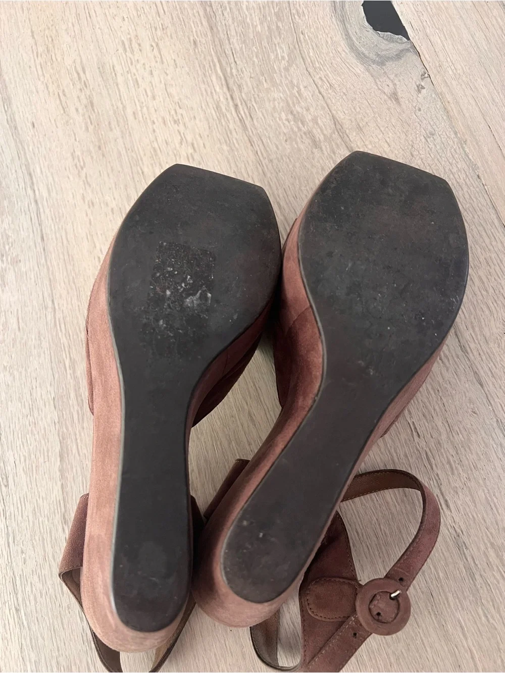 MARNI⚡️Brown suede platform wedge buckle ankle strap sandals size 39EU/9US